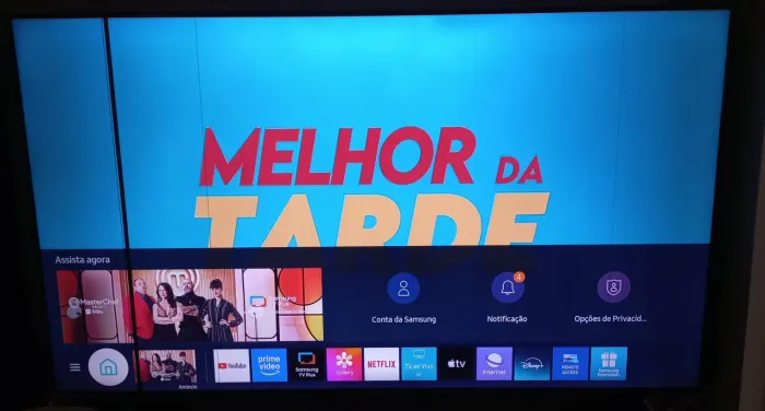Tv 55 Samsung smart com detalhe, ler descrição.