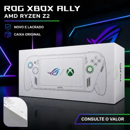 Console Portátil Rog XBOX Ally Amd Z2A 512 SSD 16 Gb Ram W11 Novo, Lacrado! Garantia 1 ano