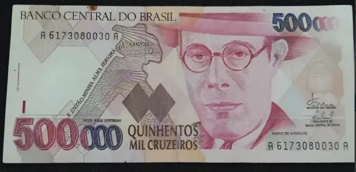 Nota De Quinhentos Mil Cruzeiros MBC