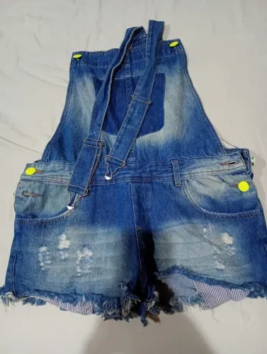 Jardineira Jeans Pool GG - Usada