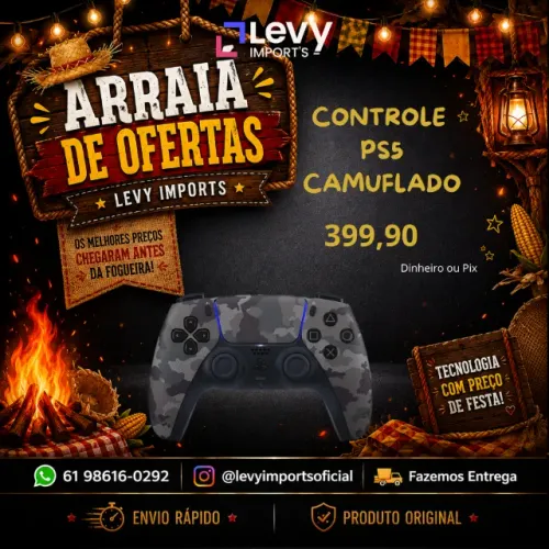 Controle PS5 Sony Camuflado