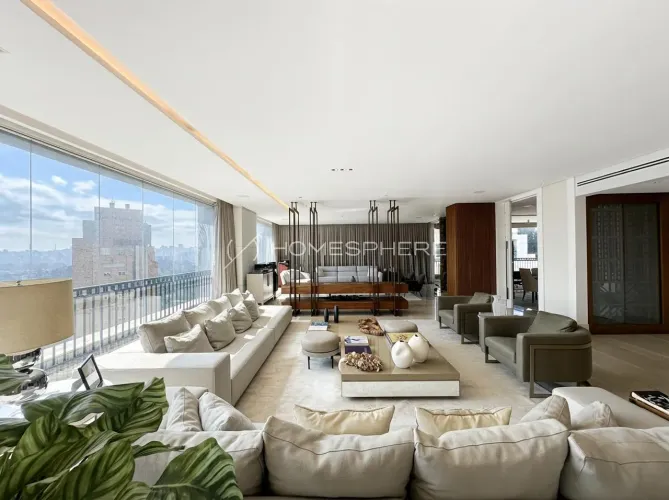 Apartamento à venda The Place Moema 469m², 4 Suítes, andar alto, Porteira Fechada, 6 vagas