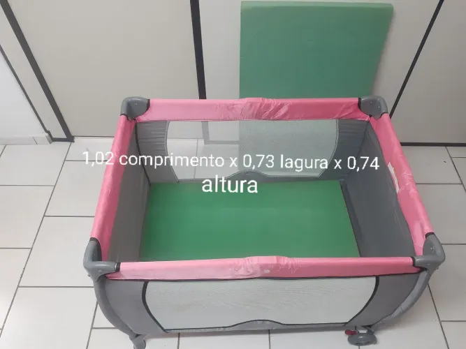 Berço desmontável compacto baby style com colchão