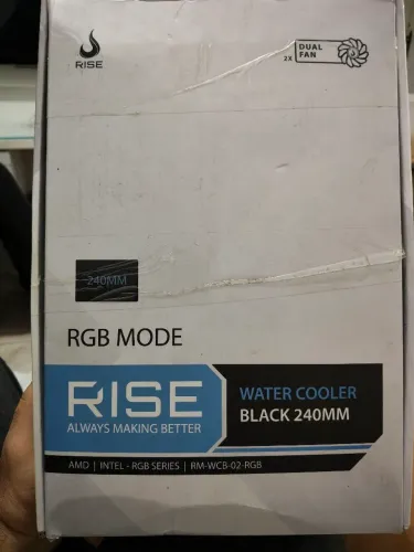 Water Cooler Rise Mode Black 240mm RGB - Suporta até TDP 220W
