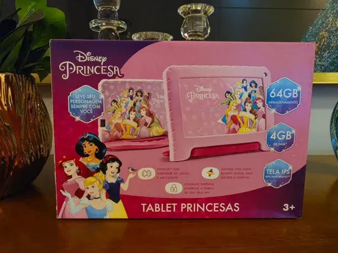 [Novo/Lacrado] Tablet Infantil Princesas da Disney 4GB RAM, 64GB, Tela 7", Quad Core