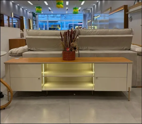Rack Bancada Brasília Com led Para tvs até 75 polegadas - Novo e embalado!!