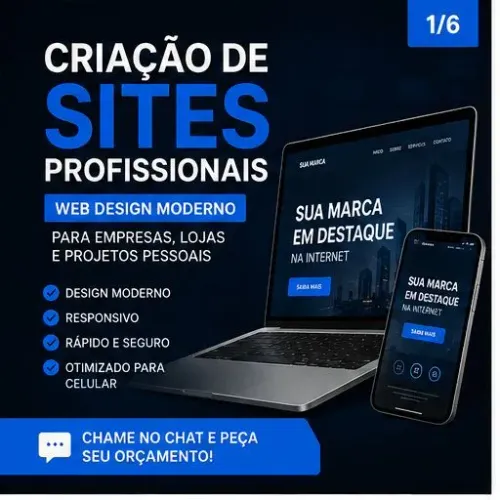Web Design moderno para empresas, lojas e projetos pessoais