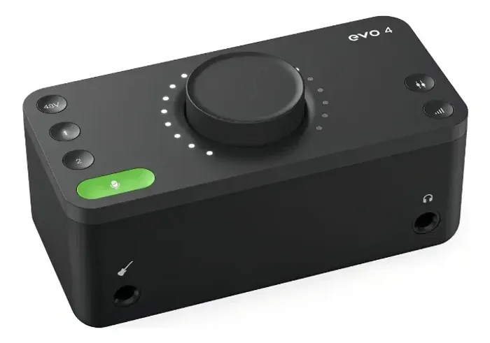 Interface de Áudio USB Audient EVO 4 2x2 com Pré-Amplificadores e Conectividade USB-C pre