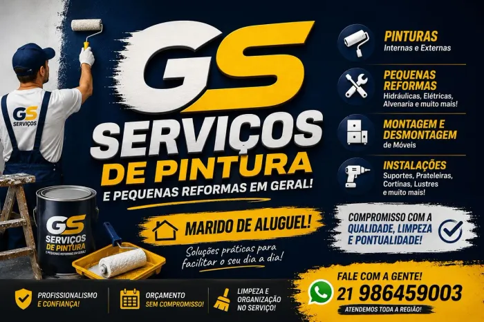 PINTOR PROFISSIONAL E MARIDO DE ALUGUEL