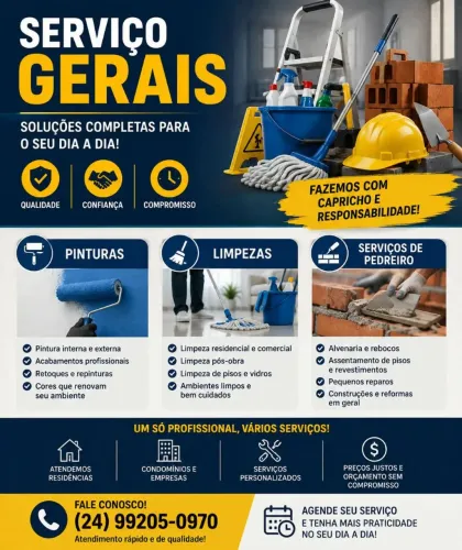 Serviços gerais de qualidade 