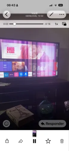 Tv smart 65 com defeito previ 250,00