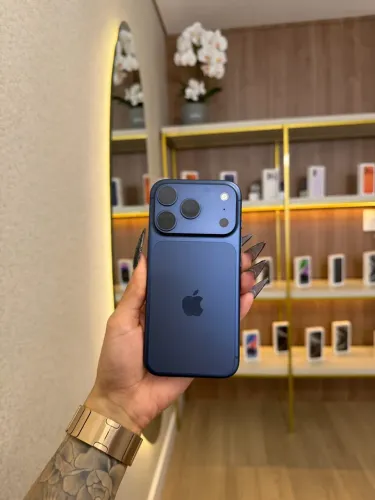 iPhone 17 Pro Titânio Azul Garantia Apple