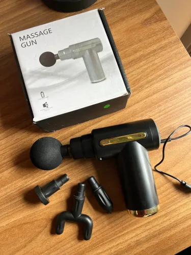 Pistola Massageadora Elétrica - Completa com 4 Ponteiras