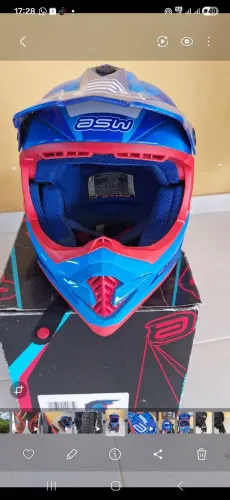 Kit Completo Motocross ASW e IMS Tam. M - Capacete, Calça, Colete e Luvas