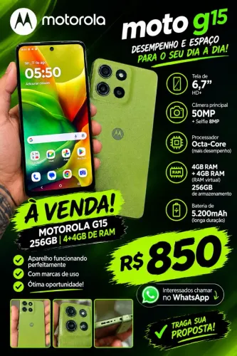 SMARTPHONE G15 256GB sem marcas de uso em perfeito estado