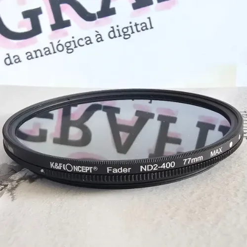 Filtro ND variável K&F 77mm ND2-400 - versátil p/ vídeo