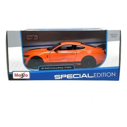 Maisto Miniatura Ford Mustang Shelby Gt500 2020 Laranja 1:24