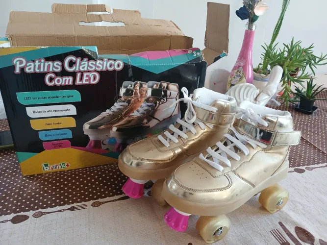 Patins Clássico  com LED tamanho 37/38