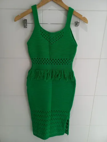 Vestido verde tricô
