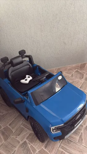 Carrinho elétrico infantil ford ranger azul 12v azul