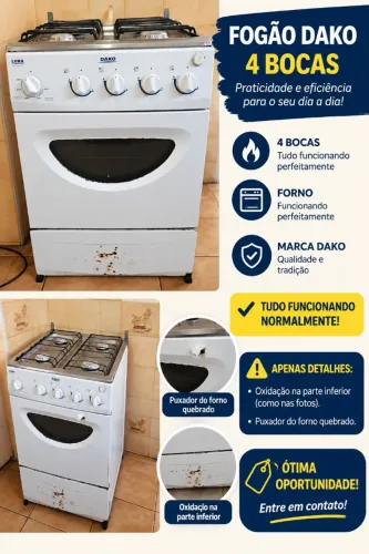 Fogão Dako 4 bocas