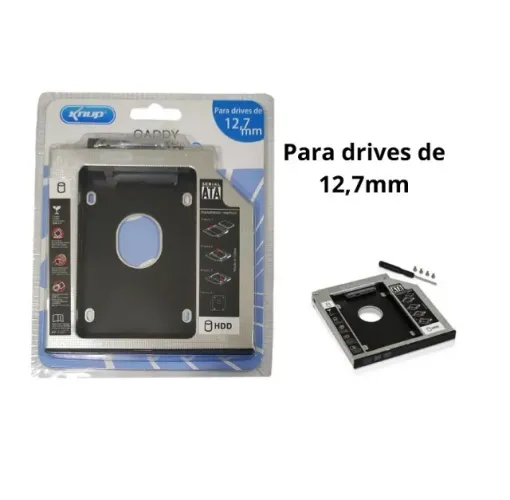 Adaptador Caddy Hd Ssd Sata Gaveta Dvd Notebook 12,7mm 