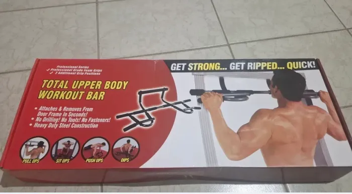 Barra Fixa Porta Multifuncional Portátil Exercicios Crossfit Preto