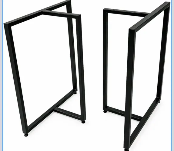 BASES de MESA Estilo INDUSTRIAL Modelo T 75x60cm Kit c/2un (Preto)