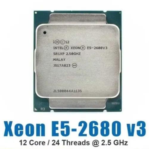Processador Xeon E5 2680 V3 SR1XP 2,5 Ghz 12 Core 30MB Soquete LGA 2011