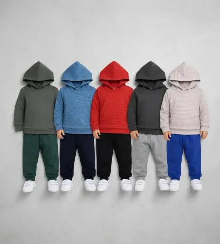 Conjunto Moletom Infantil Masculino Flanelado Com Capuz - NOVO