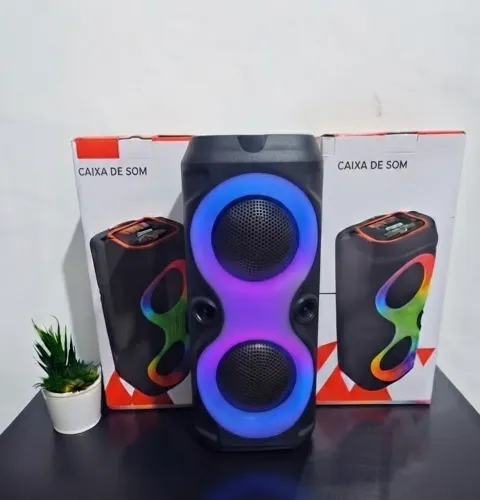 Caixinha de Som LED RGB Bluetooth | Grave Forte e bateria longa!