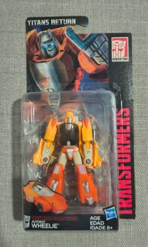 Figure Transformers Titans Return - Autobot Wheelie, completo e original, Hasbro, TF