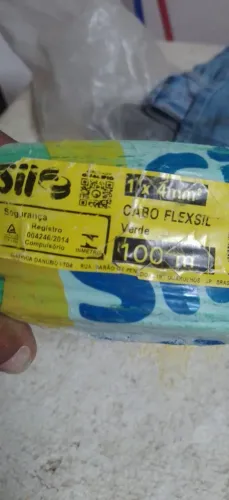 cabo sil 4mm 70 metros novo sem uso