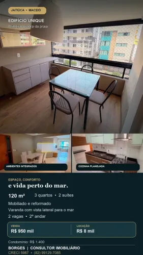Imóvel para aluguel e venda com 120 metros quadrados com 3 quartos em Mangabeiras - Maceió