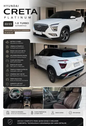 Hyundai Creta Platinum 1.0 TB 12V Flex AUT 2023