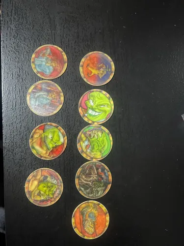 9 Tazos O Maskara Holográficos. SUPER ULTRA MAGIC E ULTRA MAGIC