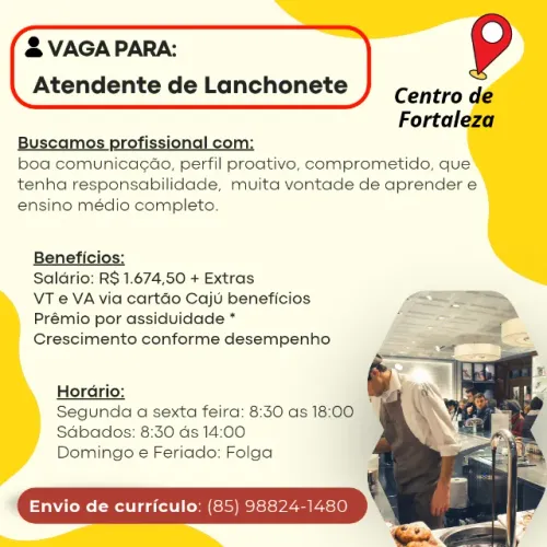Atendente de Lanchonete