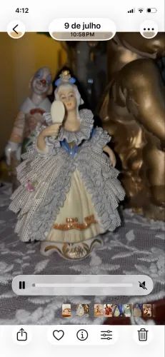 Estatueta dama de porcelana