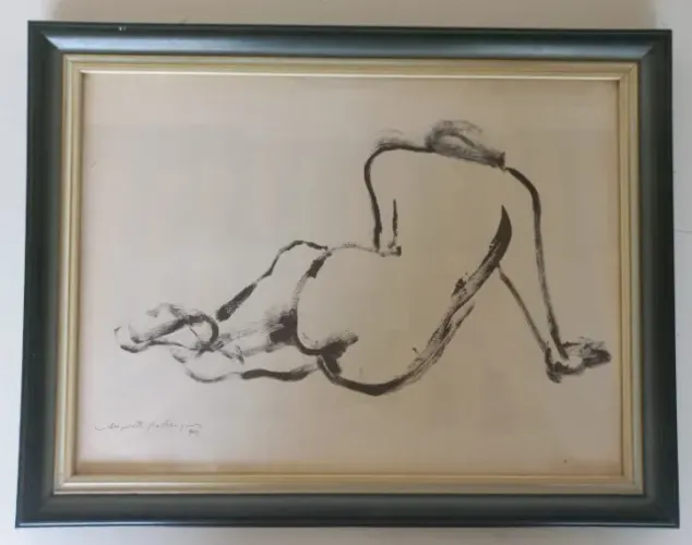 Pintura de Augusto Rodrigues - Quadro em óleo sobre cartão 