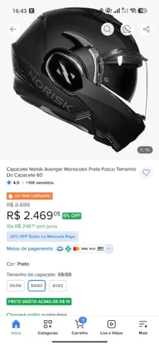 Capacete Norisk Avanger
