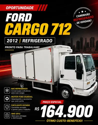 Caminhão refrigerado cargo 712/2012/ 8150/acello/agrega 
