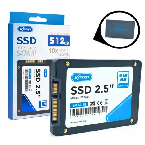 SSD Knup 512GB KP-SS512 SATA III 2.5? Alta Velocidade para PC e Notebook