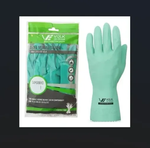 Luva Volk Verniz Silver pacote com 12 pares