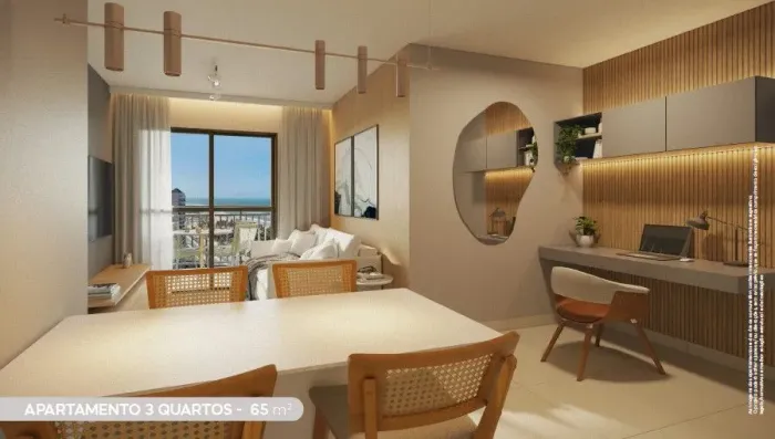 Apartamento com 3 quartos à venda, 63 m² por R$ - Praia do Futuro - Fortaleza/CE