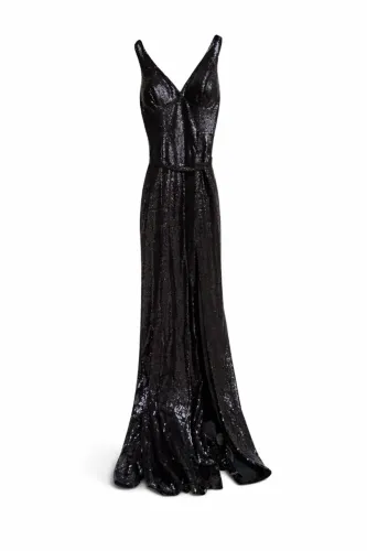 Vestido paetê preto