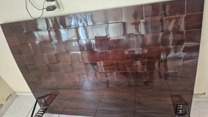 Cabeceira de cama box sem por cento madeira a penas 2 anos de uso em perfeita com servação