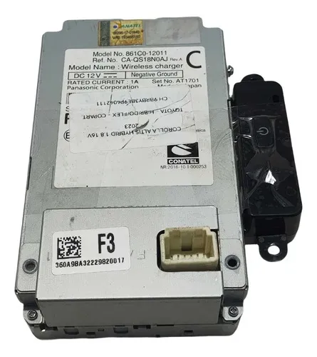 Carregador Induçao Toyota Corolla 1.8 Altis 2022 2023 2024 Preto