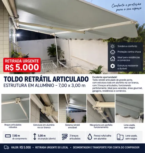 Toldo retrátil alumínio
