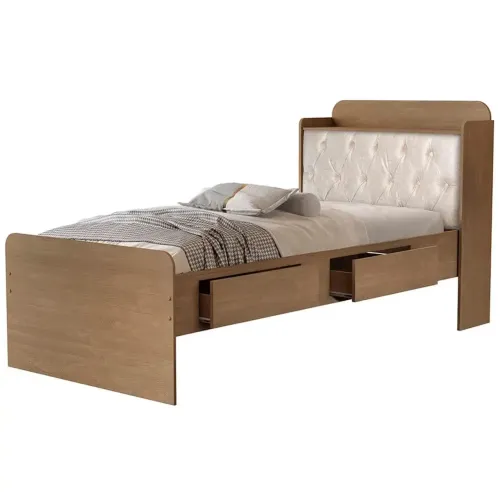 Cama Tamires Solteiro com baú e 2 gavetas / entrega hoje 