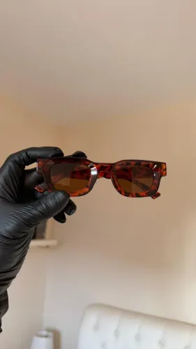 Óculos de Sol Retangular Tartaruga Marrom - Estilo Retrô